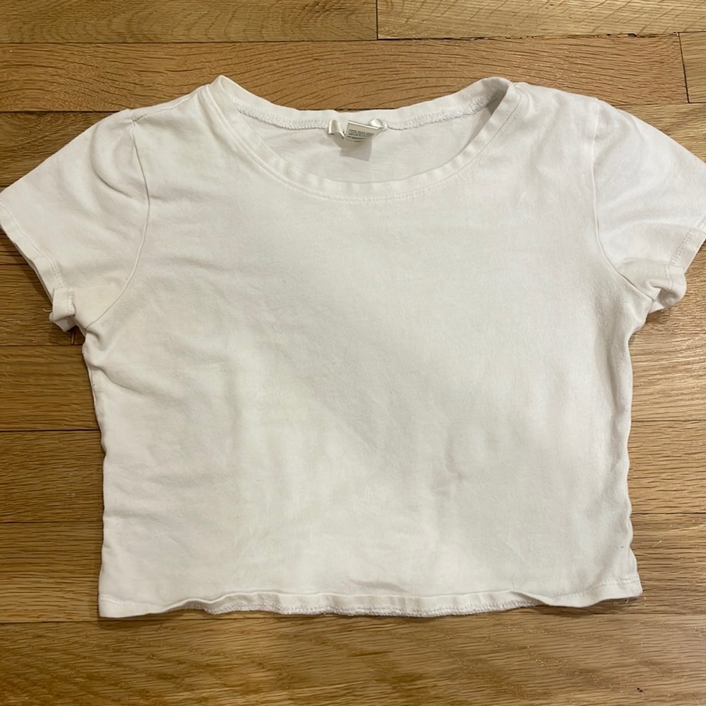 white crop top